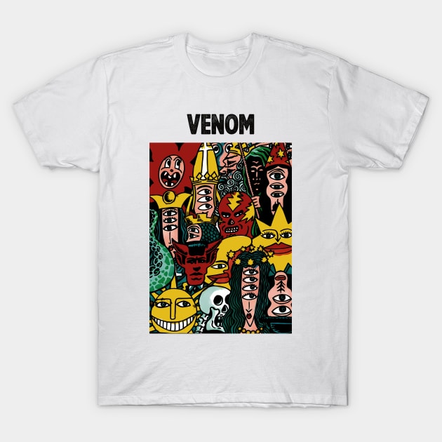 Monsters Party of Venom T-Shirt by micibu